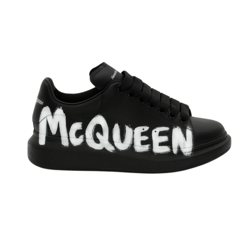 Alexander McQueen Oversized Sneaker (Black/White Graffiti)