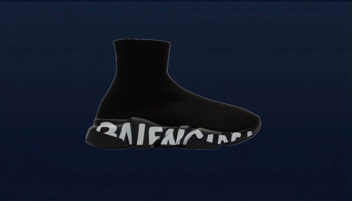 Balenciaga Speed Trainer Negro Logo blanco