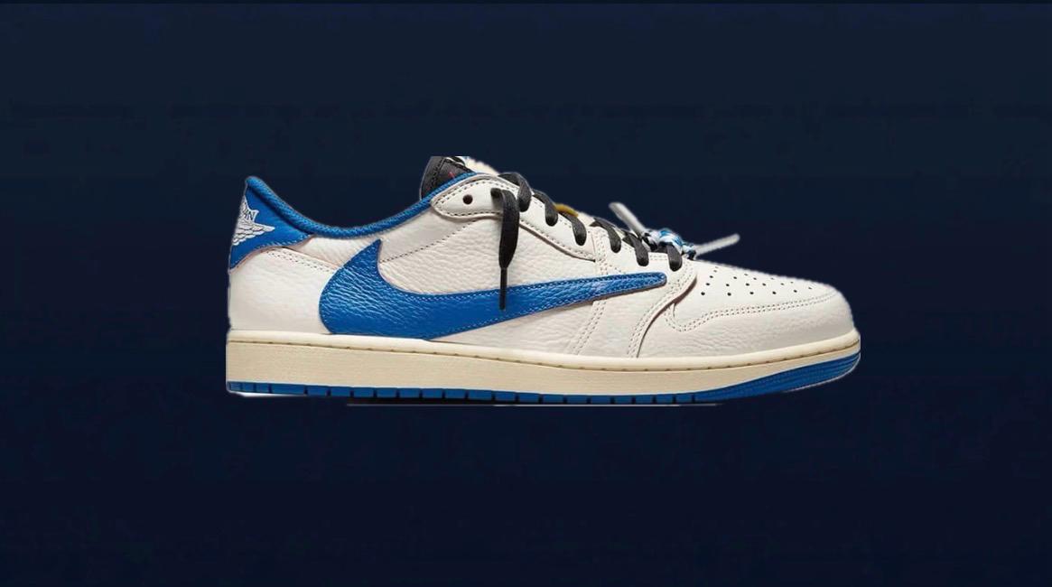 Travis Scott x Air Jordan 1 Low OG (Azul/Blanco)